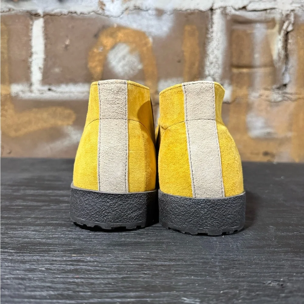 Hush Puppies Suede Shoes Yellow Black Mens Size 12 NWOB - Picture 4 of 10